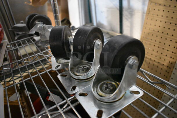 ALL ONE MONEY! Lot of 6 Commercial Casters! 3x4x4 - Image 5 of 5