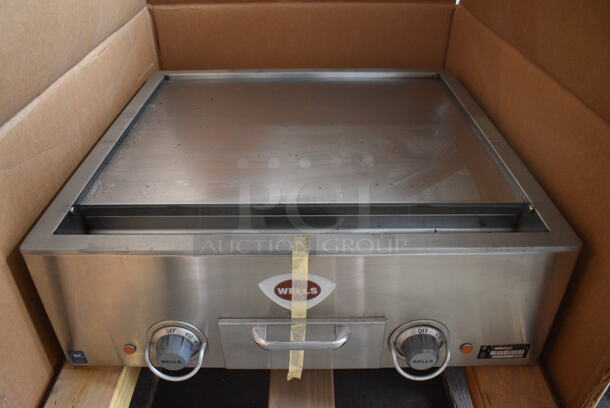 BRAND NEW IN BOX! Wells Model P513 Stainless Steel Commercial Countertop Electric Powered Flat Top Griddle. 208/240 Volts, 1 Phase. 25x24x9 - Image 6 of 8