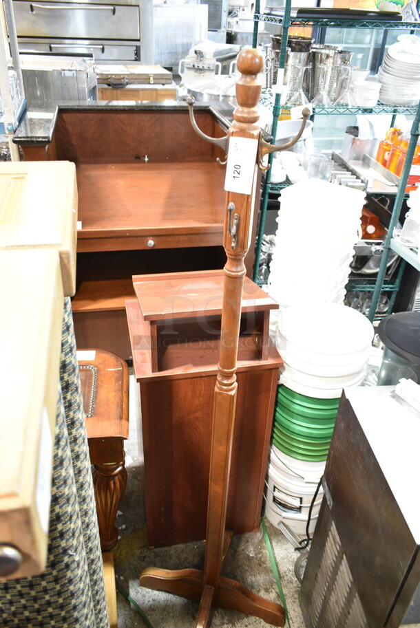 Wooden Coat Rack. - Image 1 of 4