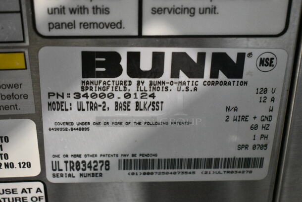 Bunn ULTRA-2 Stainless Steel Commercial Countertop 2 Hopper Slushie Machine. 120 Volts, 1 Phase. Tested and Working! - Image 6 of 6