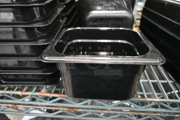 ALL ONE MONEY! Lot of 23 Black Poly 1/3 Size Drop In Bins.  - Image 3 of 3