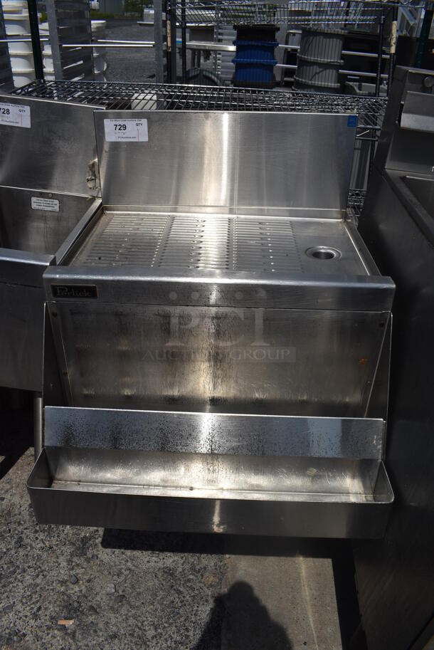 Stainless Steel Commercial Drainboard w/ Back Splash and Speedwell. 24x28x37