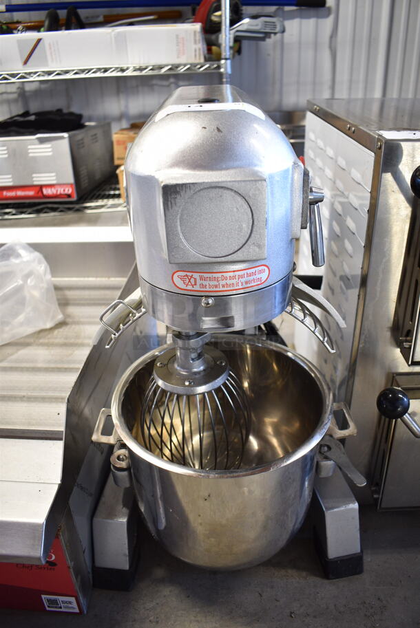 B10B Metal Commercial Countertop 10 Quart Planetary Dough Mixer w/ Stainless Steel Mixing Bowl, Bowl Guard and Whisk Attachment. 110 Volts, 1 Phase. Tested and Working! - Image 3 of 7