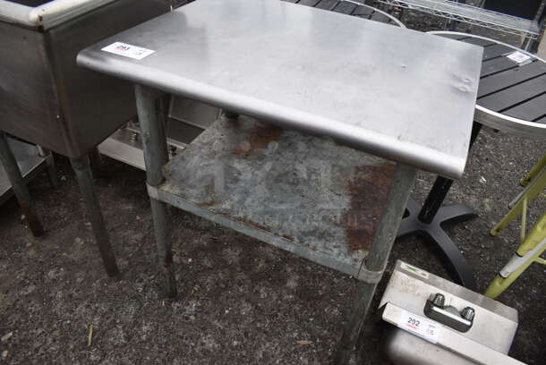 Stainless Steel Table w/ Metal Under Shelf. 30x24x36 - Image 2 of 3