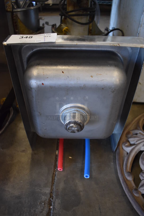 Stainless Steel Single Bay Wall Mount Sink w/ Faucet and Handles. 12x16x18 - Image 4 of 4