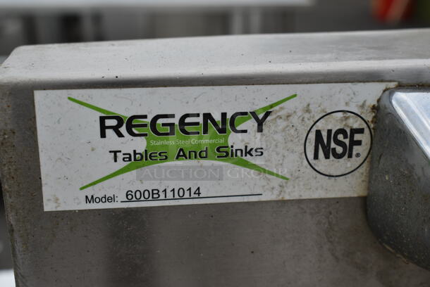 Regency 600B11014 Stainless Steel Commercial Single Bay Sink w/ Faucet and Handles. - Image 5 of 8