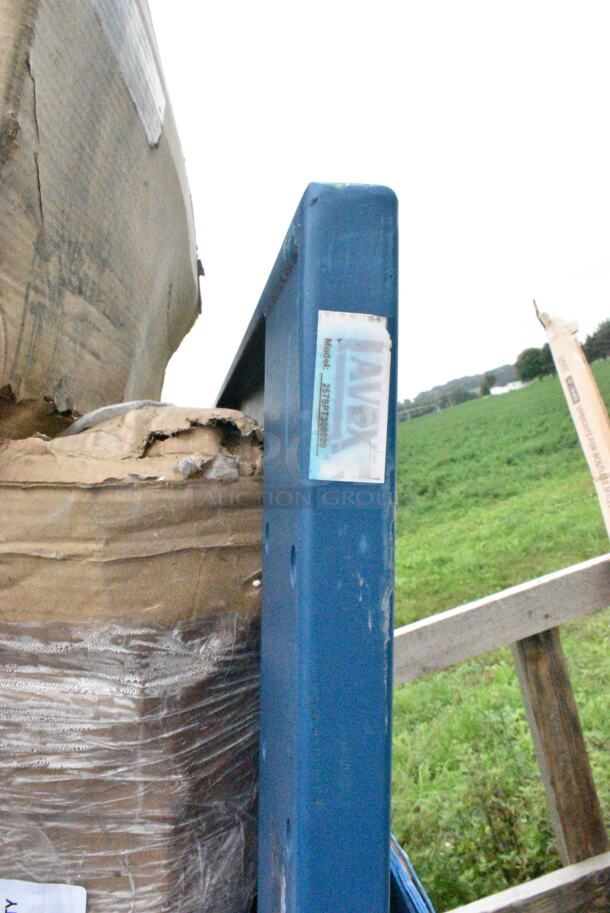 BRAND NEW SCRATCH AND DENT! Lavex 257SPT306020 30" x 60" Blue Steel Platform Truck - 2000 lb. Capacity. May Be Missing Pieces.  - Image 3 of 3