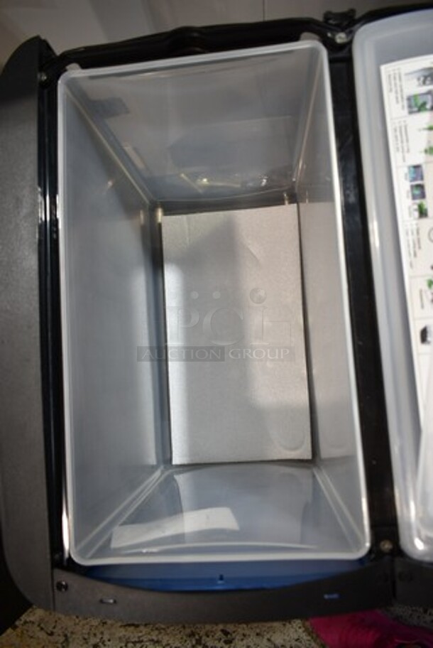BRAND NEW SCRATCH AND DENT! 2022 Crathco C-3D-16 Metal Commercial Countertop G-Cool Focus Flavor Triple Bowl Premix Cold Beverage Dispenser with (1) 5 Gallon Hopper and (2) 2.4 Gallon Hoppers. 115 Volts, 1 Phase. Tested and Working! - Image 3 of 10