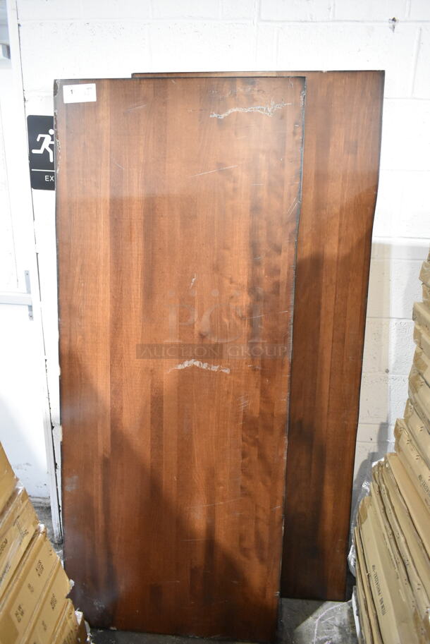 2 Wooden Tabletops. 2 Times Your Bid! - Image 2 of 4