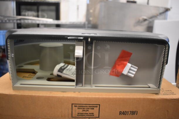 2 Various BRAND NEW IN BOX! Poly Wall Mount Toilet Paper Dispensers; Rollsavr Vista Junior 58250 and Rollsavr Vista 58150. Includes 19x5x11, 16x6x12. 2 Times Your Bid! - Image 7 of 12