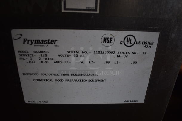 2011 Frymaster BKSBDSS Commercial Stainless Steel French Fry Dispenser Fryer On Commercial Casters. 120V Tested and Working! - Image 5 of 5