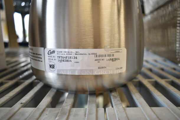 2 BRAND NEW SCRATCH AND DENT! Curtis TFT64F1H126 TFT64 FreshTrac 64 oz. Thermal Stainless Steel Coffee Decanter with Brew Through Lid. 2 Times Your Bid!  - Image 6 of 8