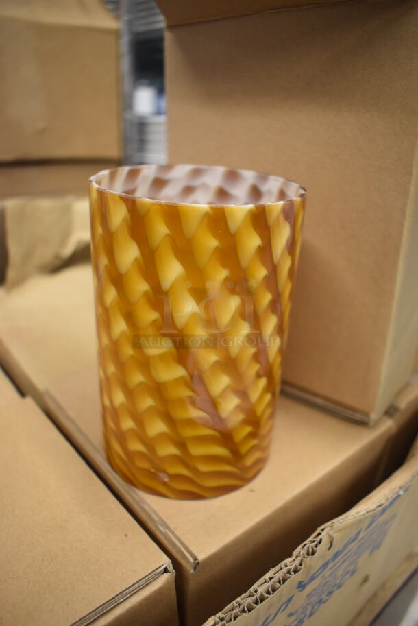 7 Amber Colored Light Shades. 3.5x3.5x5. 7 Times Your Bid! - Image 2 of 4