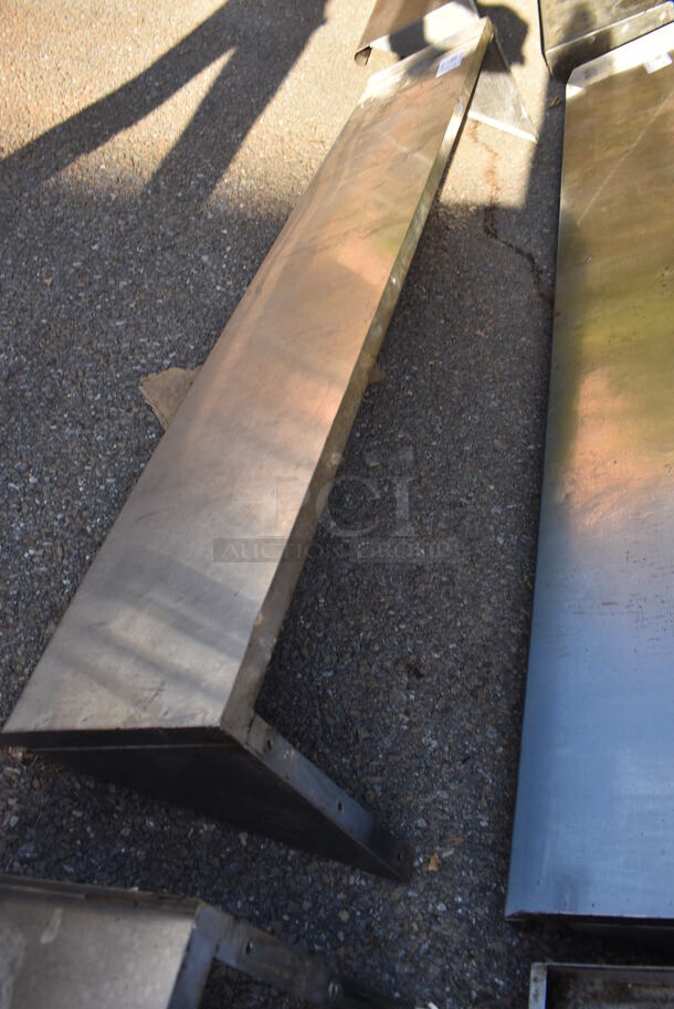 Metal Shelf w/ Wall Mount Brackets. 60x12x11 - Image 3 of 3