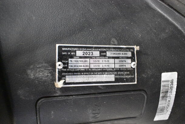 2023 Transpro PJAJC.049S4B Motorized Scooter. Does Not Have Key.  - Image 12 of 12