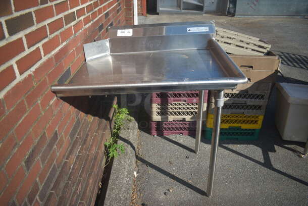 KCS Commercial Stainless Steel Dishwasher Table On Galvanized Legs