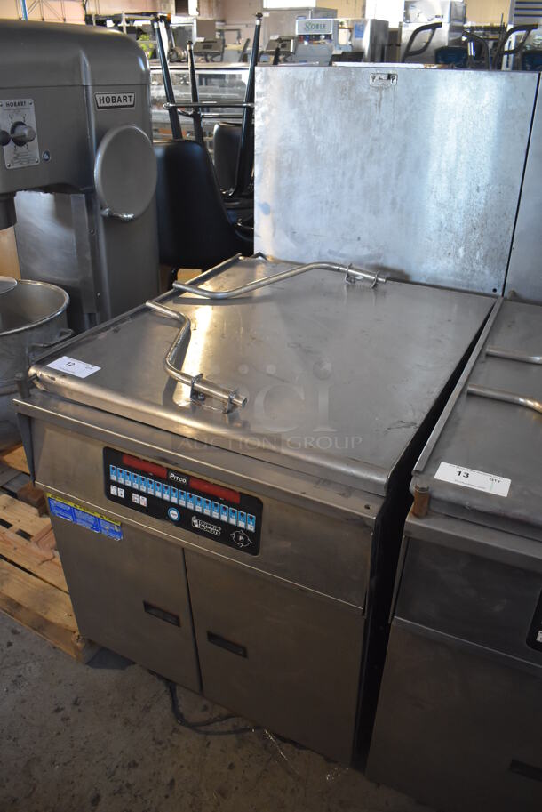 2013 Pitco Frialator DD 24R UFM Stainless Steel Commercial Natural Gas Powered Donut Fryer w/ Grease Trap. 72,000 BTU. 29x43x56 - Image 2 of 8