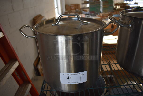 Stainless Steel Stock Pot w/ Lid. 16x12x10