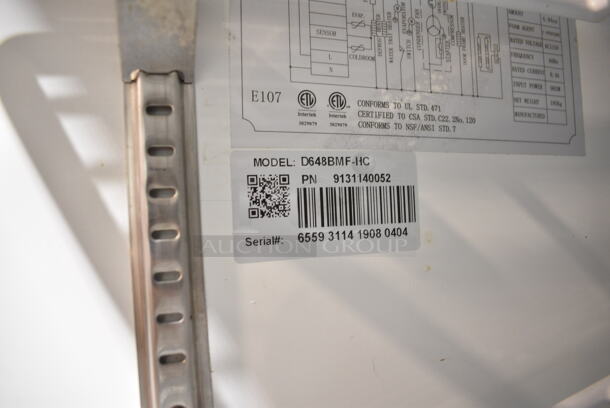 Coldline D648BMF-HC Metal Commercial Single Door Reach In Cooler Merchandiser w/ Poly Coated Racks. 115 Volts, 1 Phase. Cannot Test - Unit Displays Error Code - Image 5 of 5