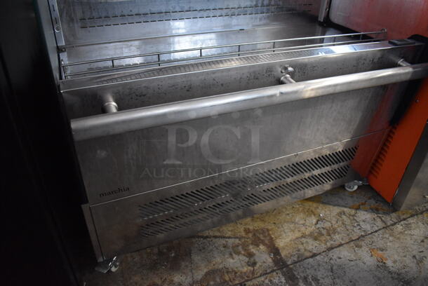 Marchia Stainless Steel Commercial Open Grab N Go Merchandiser Display Case on Commercial Casters. 39x25x50. Tested and Working! - Image 5 of 5