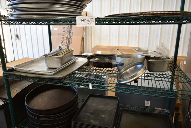 ALL ONE MONEY! Lot of 3 Tiers of Various Items Including Metal Baking Pans. Does Not Include Shelving Unit. - Image 3 of 4
