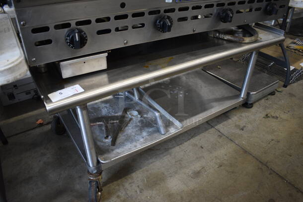 Stainless Steel Commercial Equipment Stand w/ Under Shelf on Commercial Casters. 49x30x25