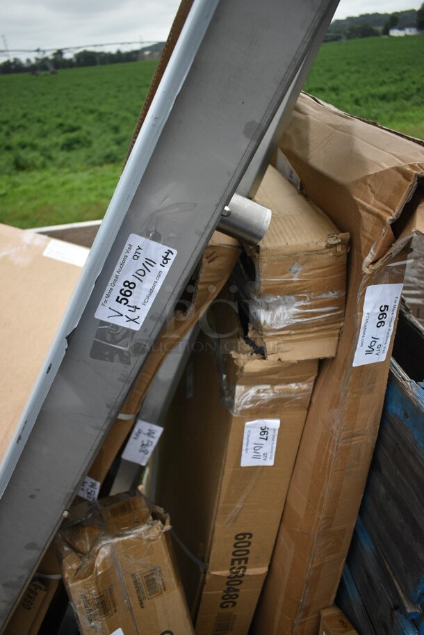 BRAND NEW SCRATCH AND DENT! Regency 600ES3048G 30" x 48" 16-Gauge Stainless Steel Equipment Stand with Galvanized Undershelf. May Be Missing Pieces.  - Image 2 of 3