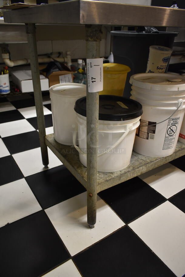Stainless Steel Commercial Table w/ Under Shelf. Does Not Include Contents. (kitchen) - Image 4 of 5