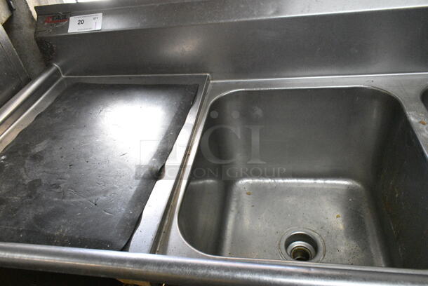 Stainless Steel 3 Bay Sink w/ Faucet and Handles. (kitchen) - Image 3 of 5