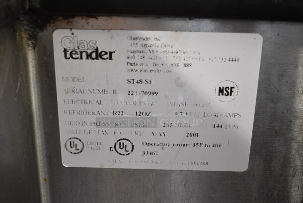 Glastender ST48-SF Stainless Steel Commercial Back Bar Bottle Cooler w/ 2 Sliding Lids. 115 Volts, 1 Phase. Tested and Working! - Image 4 of 4