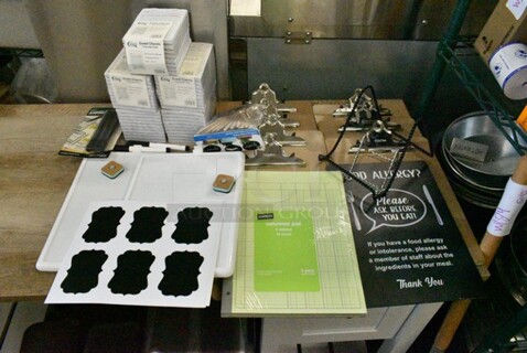 ALL ONE MONEY! Lot of Various Items Including Clipboards, Guest Checks, Counterfeit Money Pens. 