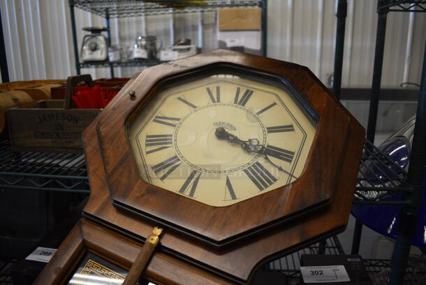 Verichron Chime Wooden Wall Mount Clock. 17x5x35 - Image 2 of 5