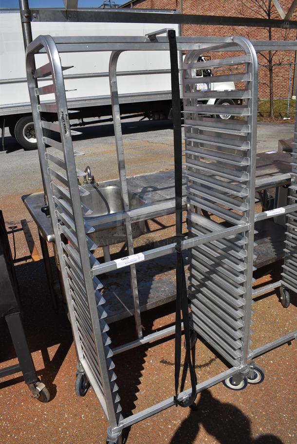 Metal Commercial Pan Transport Rack on Commercial Casters. 28x18x64 - Image 2 of 3