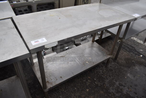 Stainless Steel Table w/ Under Shelf. 48x24x34
