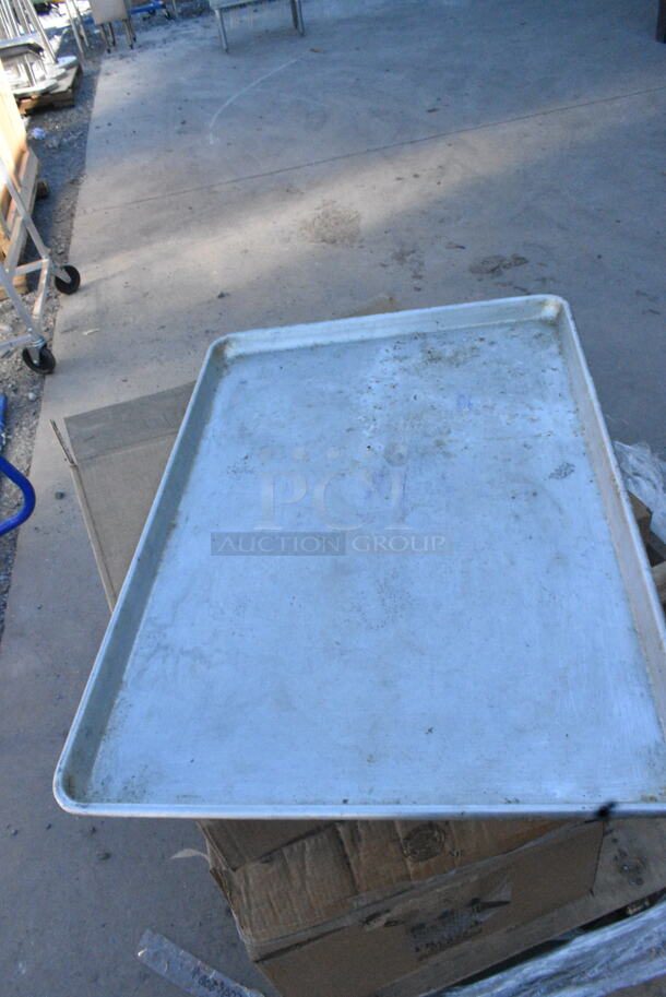 Metal Commercial Pan Rack w/ 27 Baking Pans and 1 Lid - Image 2 of 5