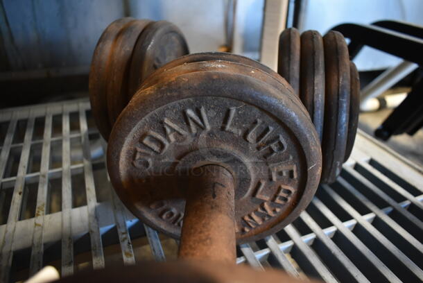 2 Metal 33 Pound Dumbbells. 2 Times Your Bid! - Image 5 of 6