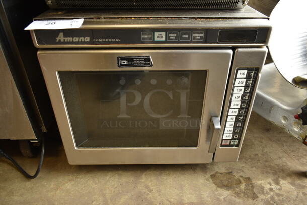 2010 Amana RC30S2 tainless Steel Commercial Countertop Microwave Oven. 208/230 Volts, 1 Phase. 