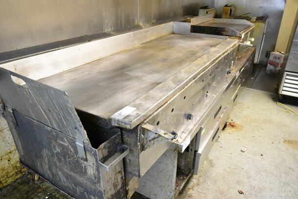 Wolf Stainless Steel Commercial Countertop Natural Gas Powered Flat Top Griddle. This Unit Was In Working Condition When the Restaurant Closed. (kitchen) - Image 6 of 6