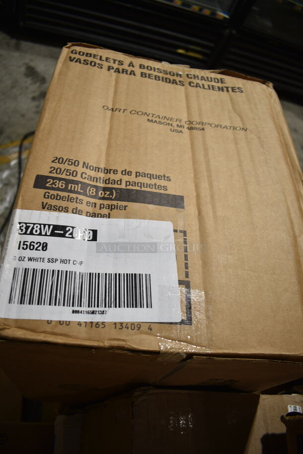 PALLET LOT of 24 BRAND NEW Boxes Including 500CC16 Choice Clear PET Customizable Plastic Cold Cup - 16 oz. - 1000/Case, TP12 Solo Ultra Clear Plastic Cold Cup, 20G-063015 Gusset Bags, Pactiv Newspring NC888B Versatainer Rectangular Container, Choice 6" x 6" x 3" Compostable Sugarcane / Bagasse Take-Out Container, 378W-2000 Cups, 966TALLFLDB Choice White Tall-Fold 6" x 13" Dispenser Napkin - 8000/Case, 129MCS38B Choice 38 oz. Black Rectangular Microwavable Heavy Weight Container with Lid 8 3/4" x 6 1/4" x 2" - 150/Case, 3 Box 129MCS38B Choice 38 oz. Black Rectangular Microwavable Heavy Weight Container with Lid 8 3/4" x 6 1/4" x 2" - 150/Case, 500COLLAR Choice 10-24 oz. Printed Coffee Cup Sleeve / Jacket / Clutch - 1200/Case, Choice 2 oz Portion Cups, Choice 0.75 Portion Cups, 274MOPBCKTGY Lavex 35 qt. Gray Mop Bucket, 433SLINERBL Baker's Lane 16" x 24" Full Size Silicone Coated Parchment Paper Bun / Sheet Pan Liner Sheet - 1000/Case, 612FS7800 Choice Full Size Foil Steam Pan. 24 Times Your Bid! - Image 4 of 12