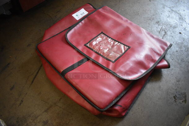 Red Insulated Pizza Food Delivery Bag. 20x20x12 - Image 2 of 3