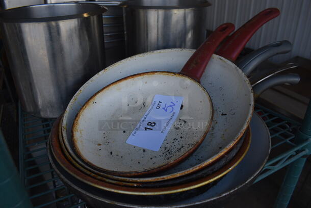 5 Various Metal Skillets. Includes 13.5x7.5x2. 5 Times Your Bid! - Image 2 of 3