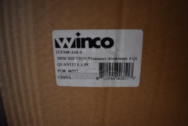 BRAND NEW IN BOX! Winco AM-4 Metal Pitcher. 9x7.5x9 - Image 4 of 4