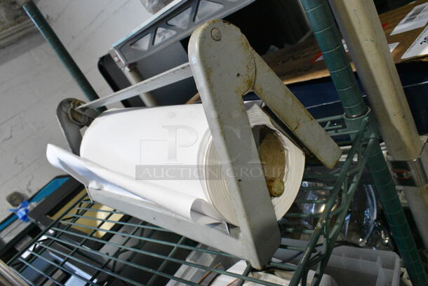 ALL ONE MONEY! Lot of 11 Various Items Including 6 Stainless Steel Drop In Bins, Butcher Paper Roll w Holder, 2 Grill Press. - Image 6 of 10