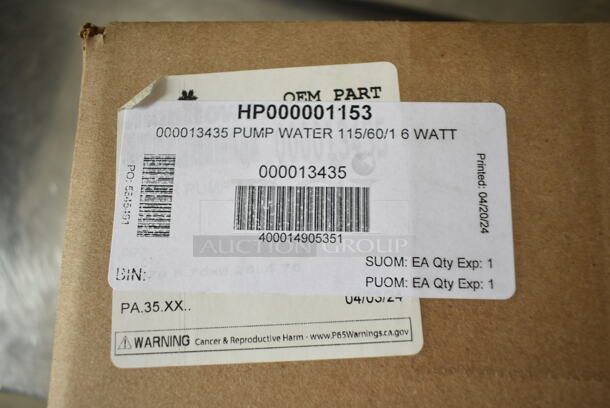 BRAND NEW SCRATCH AND DENT! Manitowoc Ice HP000001153 Pump Water 115/60/1 6 Watt - Image 2 of 2