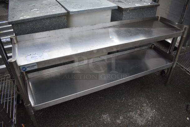 Stainless Steel 2 Tier Shelving Unit. 48x12.5x24