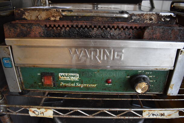 Waring Stainless Steel Commercial Countertop Panini Press. 20x18x10. Tested and Working! - Image 4 of 5