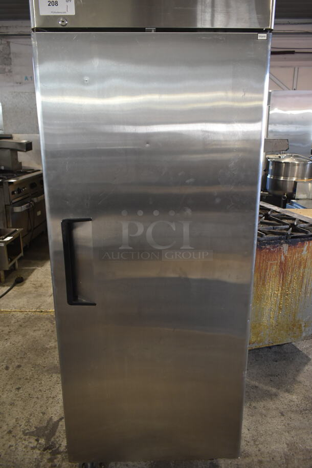 2014 Atosa MBF8004 Stainless Steel Commercial Single Door Reach In Cooler w/ Poly Coated Racks on Commercial Casters. 115 Volts, 1 Phase. Tested and Working! - Image 4 of 6