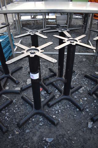 4 Black Metal Table Bases. 22x22x28. 4 Times Your Bid!