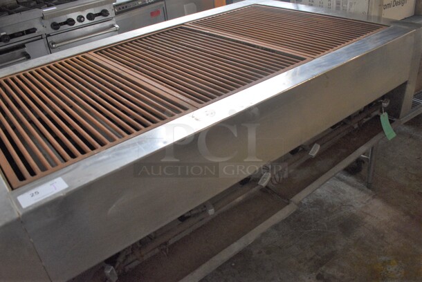 Stainless Steel Commercial Natural Gas Powered Charbroiler Grill on Metal Legs. 71x42x37.5 - Image 5 of 6