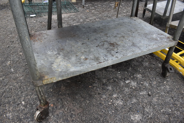 Stainless Steel Table w/ Metal Under Shelf on Commercial Casters. 48x30x37.5 - Image 3 of 4
